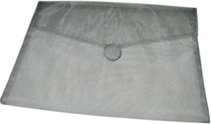 Sacs enveloppe en organza taille personnalisée argent