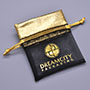Organza Jewelry Pouch with Metallic Top and Logo