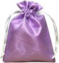 Sacs en organza doublés en satin pochettes à bijoux avec ruban personnalisé, violet