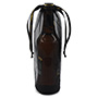 Branded Organza Wine Bottle Bags with Round Bottom and Gold Foil Logo on the Ribbon