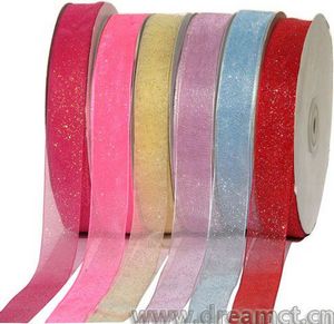 Organza Ribbon with Gold Powder