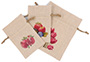 Personalised Linen Drawstring Favor Bags Gift Pouches with Multicolored Logo