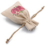 Bolsas para regalo personalizadas de lino con cordón y logotipo multicolor