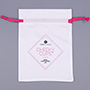 Customize Organic Cotton Muslin Bags with Silkscreen Logo and Satin Ribbon