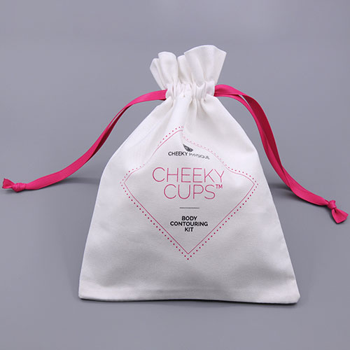 Personalized Organic Cotton Muslin Bags Wholesale GOTS with Multicolored Logo