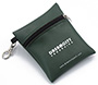 Personalized Soft Leather Zipper Pouch Makeup Bag Coin Purse with Keychain Hook