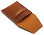 Envelope saco de couro fosco personalizado para presente e maquiagem com logotipo de folha