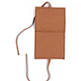 Bolsas para joyería personalizadas sobre de piel de ante con cinta y logo grabado