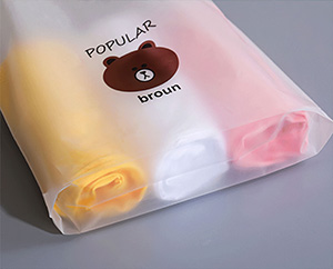 Printed Plastic Drawstring Pouch Waterproof Dust Bag for Travel Toiletry