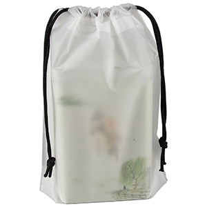 Plastic Drawstring Pouch Waterproof Dust Bag for Travel Toiletry