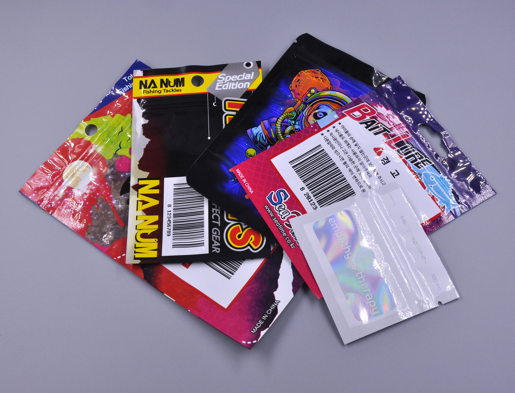 プラスチック製ジップロック袋の印刷例