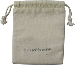 Custom Printed Natural Cotton Muslin Drawstring Bag