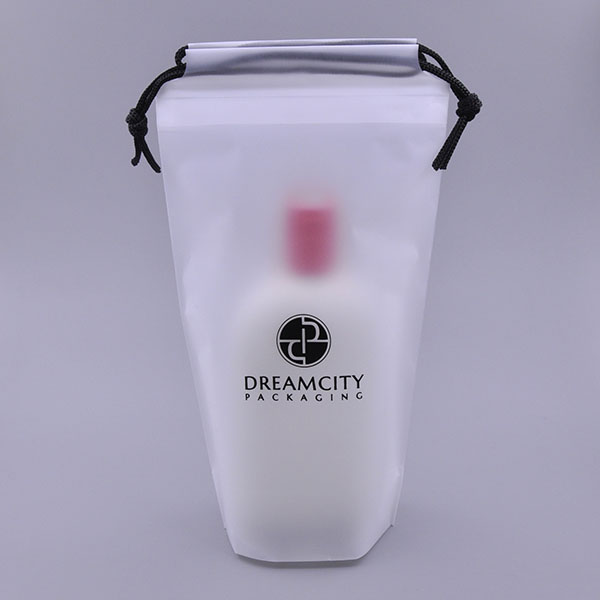 Plastic Drawstring Pouch Waterproof Dust Bag for Travel Toiletry