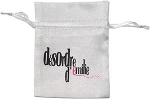 Bolsa de raso impresa personalizada para regalos con cordón y logotipo