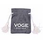 Printed Suede Drawstring Bags Boutique Accessory Pouches with Tassels