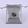 Dustproof Satin Shoe Bag Wig Packaging Bag with Silver Foil Logo