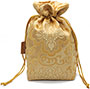Satin Lined Brocade Bag with Custom Label and Rectangle Base