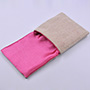 Satin Lined Linen Envelope Pouch with Custom Logo