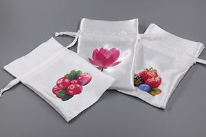 Satin Silk Drawstring Bags for Adult Sex Toys with Multicolored Logo