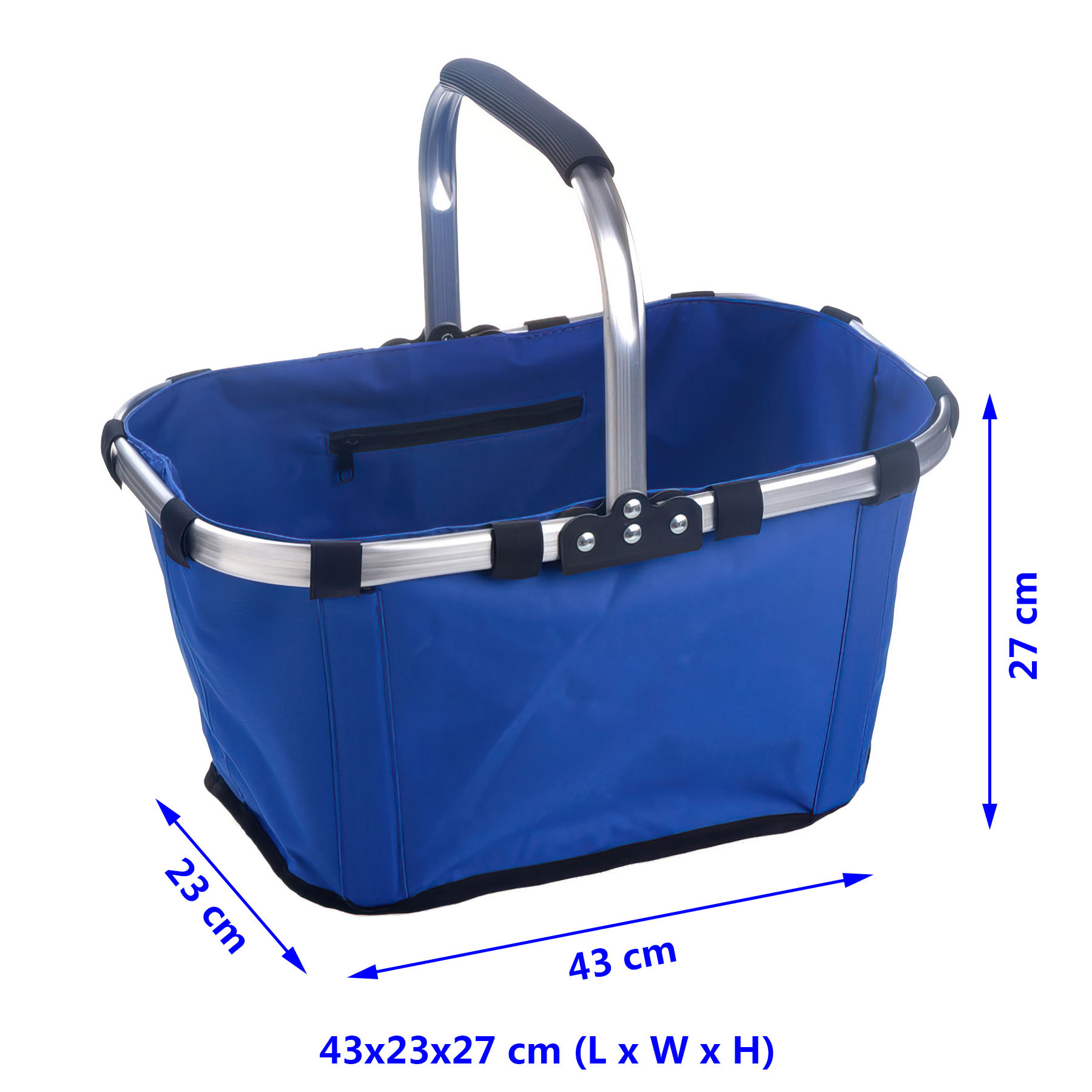 Collapsible Market Tote Basket Wholesale, Size Diagram.