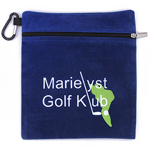 Petit sac pour balles de golf avec fermeture éclair et mousqueton