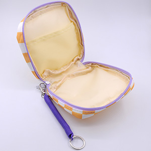Wholesale Small Travel Toiletry Bag for Essentials With Zipper and Coil Keychain Hook