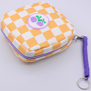 Wholesale Small Travel Toiletry Bag for Essentials With Zipper and Coil Keychain Hook