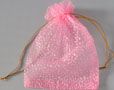 Decorative Organza Bags for Wedding Favors Snowy Pink