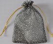 Decorative Organza Bags for Wedding Favors Snowy Black