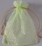 Pochettes décoratives en organza pour les faveurs de mariage enneigées olive