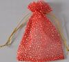 Decorative Organza Bags for Wedding Favors Snowy Red