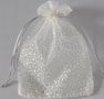 Bolsas decorativas de organza para bodas favores nevados marfil