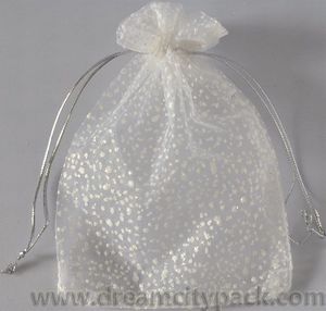 Decorative Organza Bags for Wedding Favors Snowy Ivory