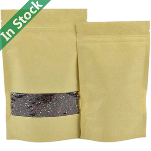 Kraft Paper Stand up Ziplock Bag Wholesale, with Window