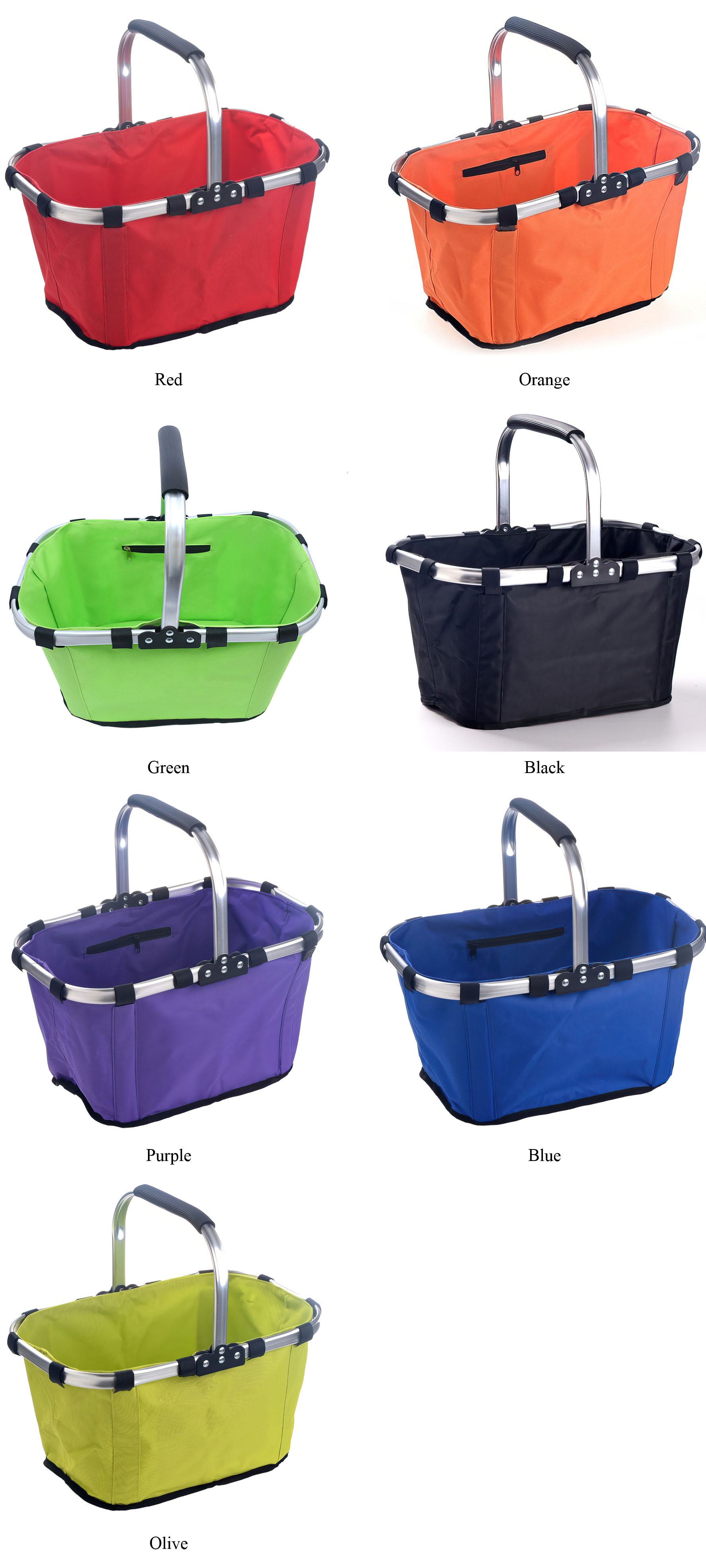 Collapsible Market Tote Basket Wholesale, Stocked Sizes and Colors.