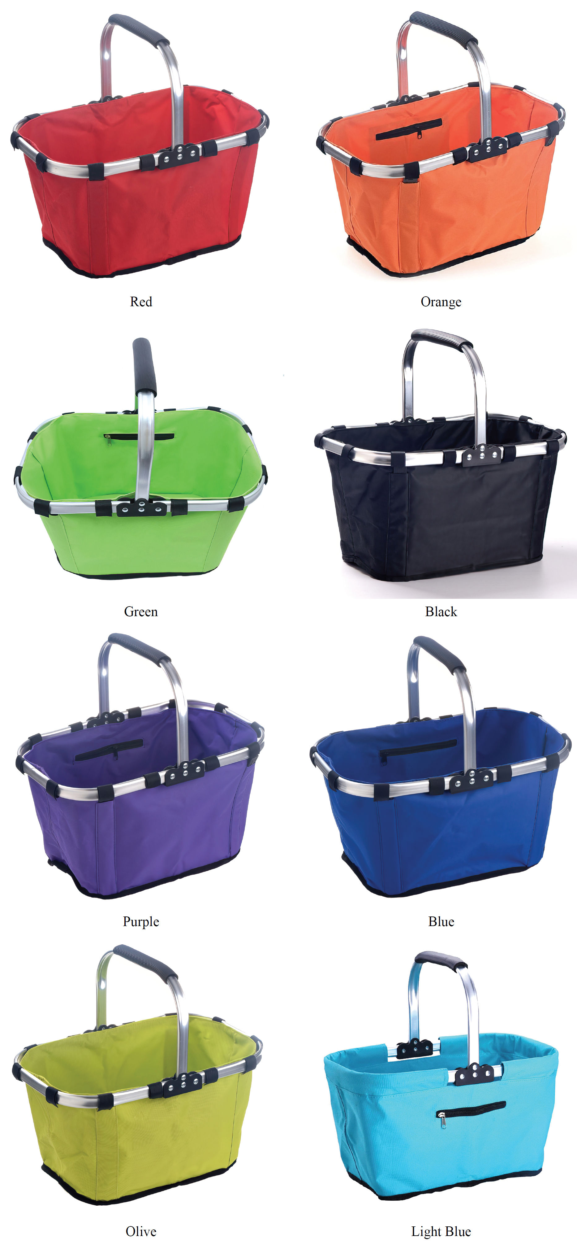 Collapsible Market Tote Basket Wholesale, Stocked Sizes and Colors.