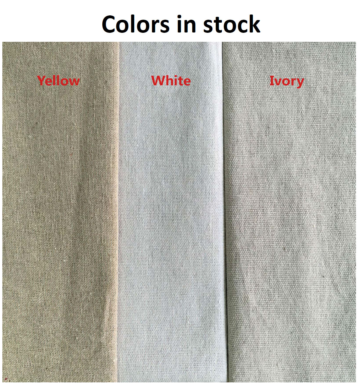 Stocked linen fabric colors