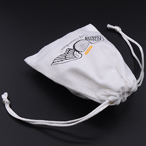 Soft Suede Drawstring Bags for Golf Balls with Custom Logo