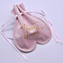 Super Soft Wedding Favor Bag Heart Shaped Silk Velvet Pouch