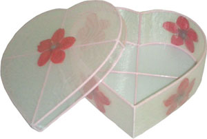 Caja de organza dulce corazón