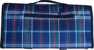 Sacos de compras de carrinho dobráveis com rodas para viagem e vegetais, tartan