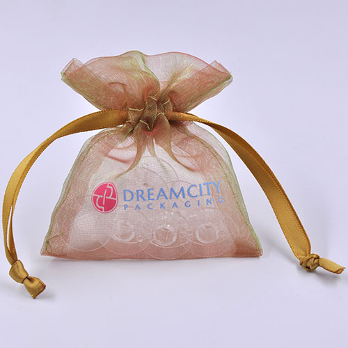 Two Tone Organza Gift Pouch with Custom Logo