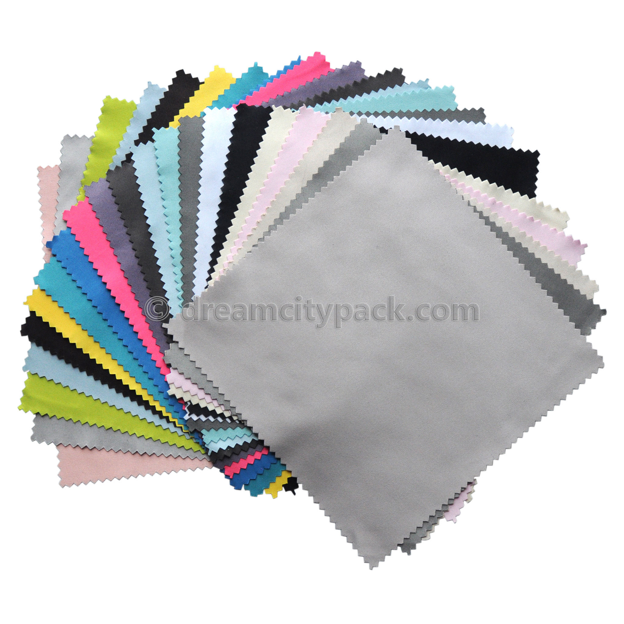 100PCS Big Sale More Sizes silver polishing cloth Decorative Personalized  Jewelry Cleaning Cloth, Custom Logo White Gray