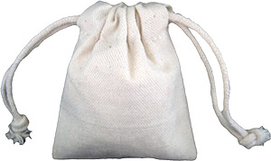 Eco friendly Canvas Muslin Drawstring Pouch, Unbleached