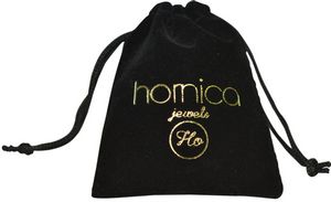 Bolsa de terciopelo para joyas con impresión personalizada de lámina de oro