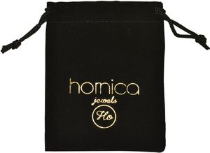 Velvet Jewelry Pouch with Custom Gold Foil Printing