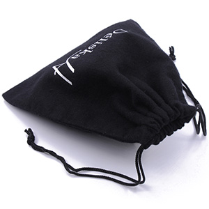 Bolsa de accesorios para el cabello de franela de algodón aterciopelado con logotipo