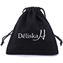 Custom Velvety Cotton Drawstring Bag Flannel Hair Accessories Bag with Logo