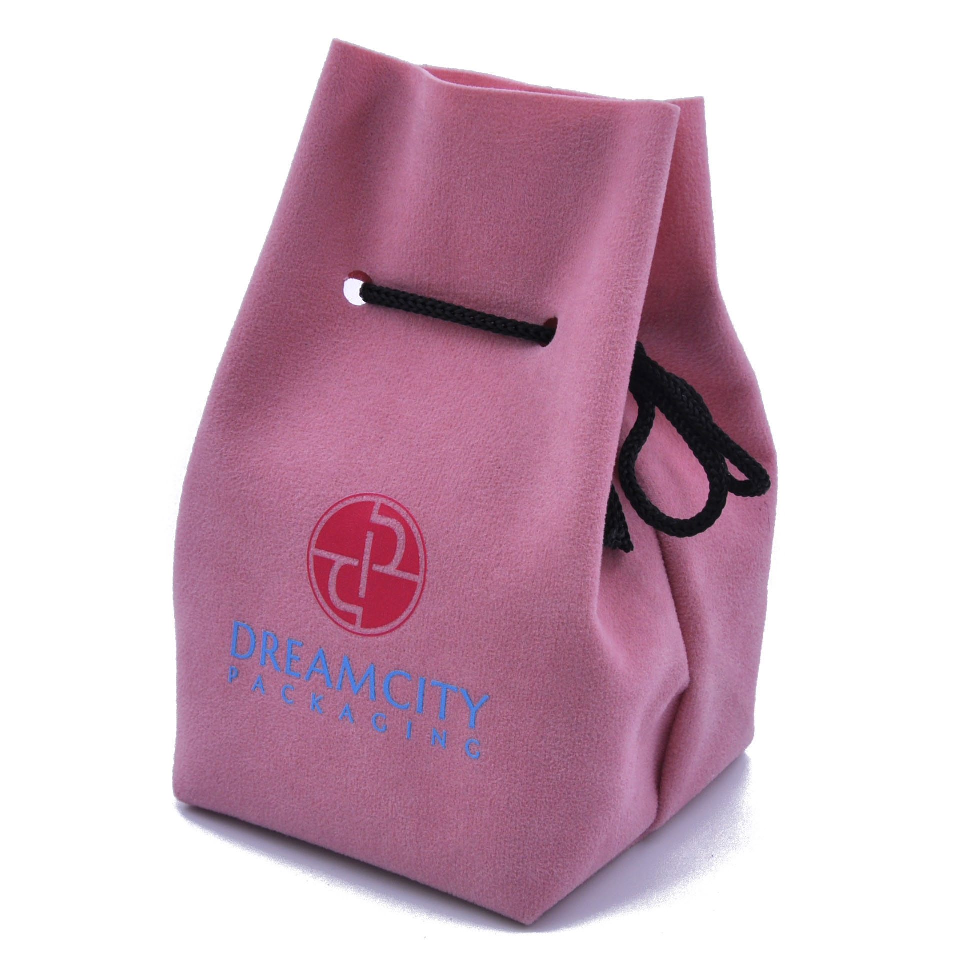 Bolsas de veludo personalizadas para joias e presentes com fundo quadrado