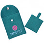 Velvet Jewelry Pouches with Snap Button and Custom Printed Logo, with Insert Pad.